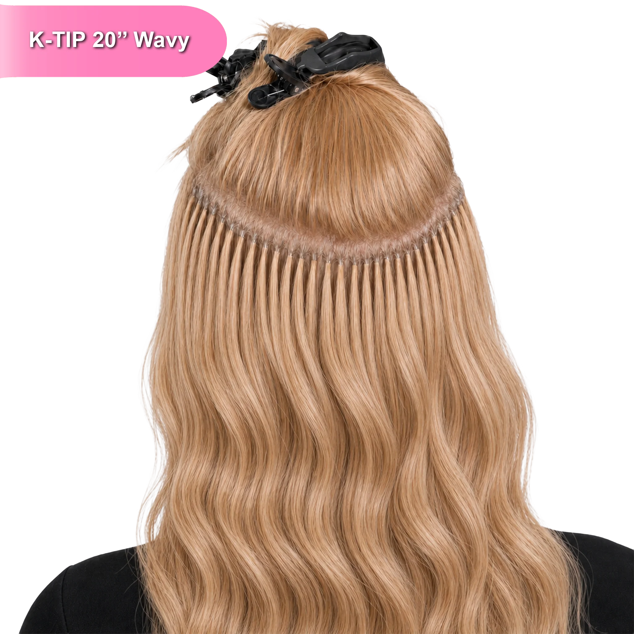 K-Tip 20 Inch Wavy 100% Full Cuticle Hair Extensions
