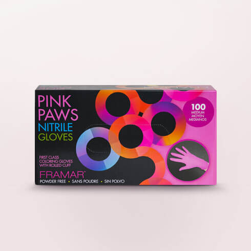 Pink Paws Nitrile Gloves Medium - 100pc - Image 2