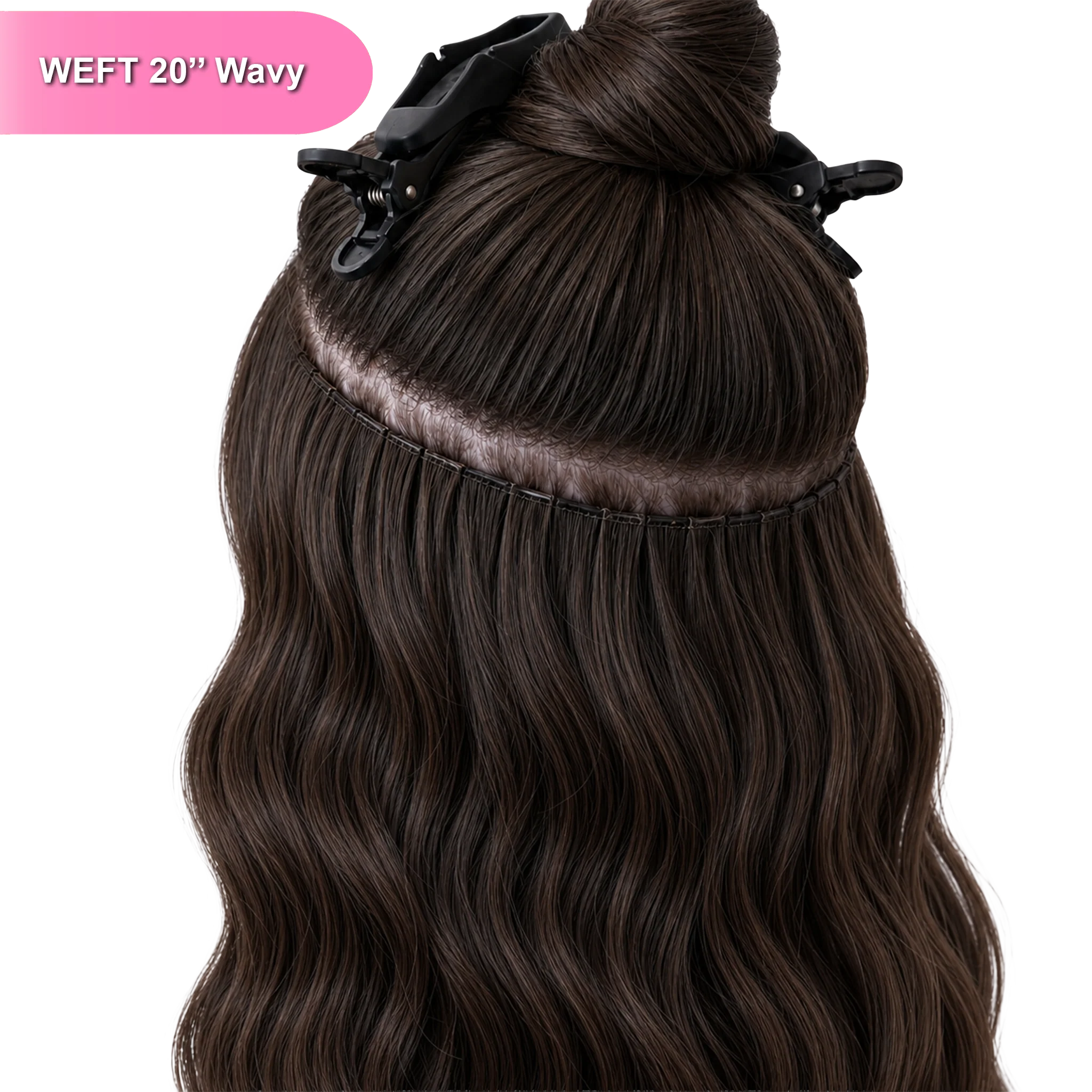 Weft 20 Inch Wavy 100% Full Cuticle Hair Extensions